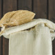 Cotton terry towel cream